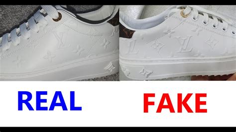 lv shoes original vs fake|Lv trainer copy.